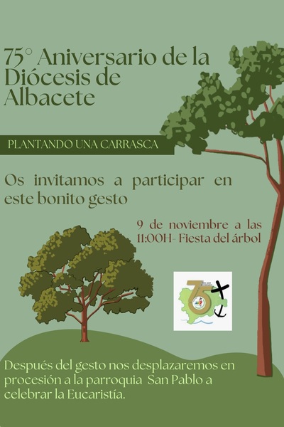 Plantamos una carrasca por el 75 aniversario de la diócesis