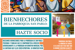 Buscamos: Bienhechores de la Parroquia